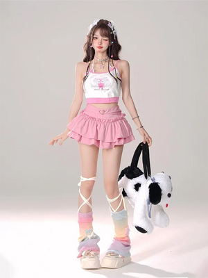 VILZSTUDIOS Sweet Japanese Kawaii High Waist Skirt
