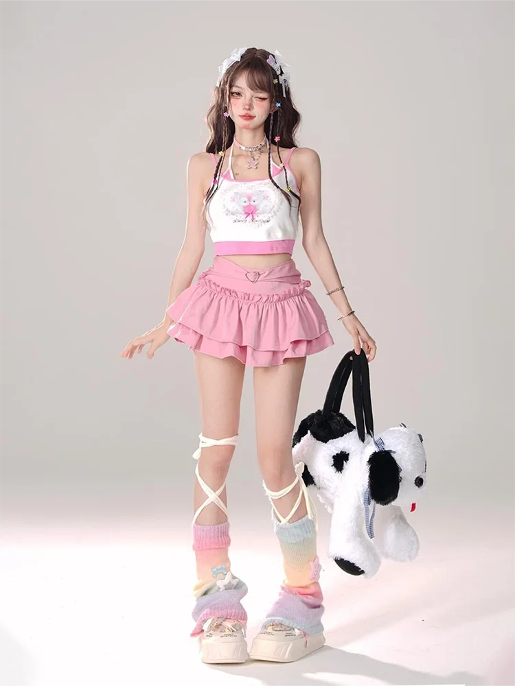 VILZSTUDIOS Sweet Japanese Kawaii High Waist Skirt