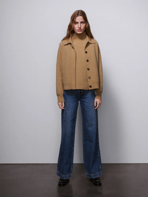 VILZSTUDIOS Classic Wool Blend Knit Cardigan