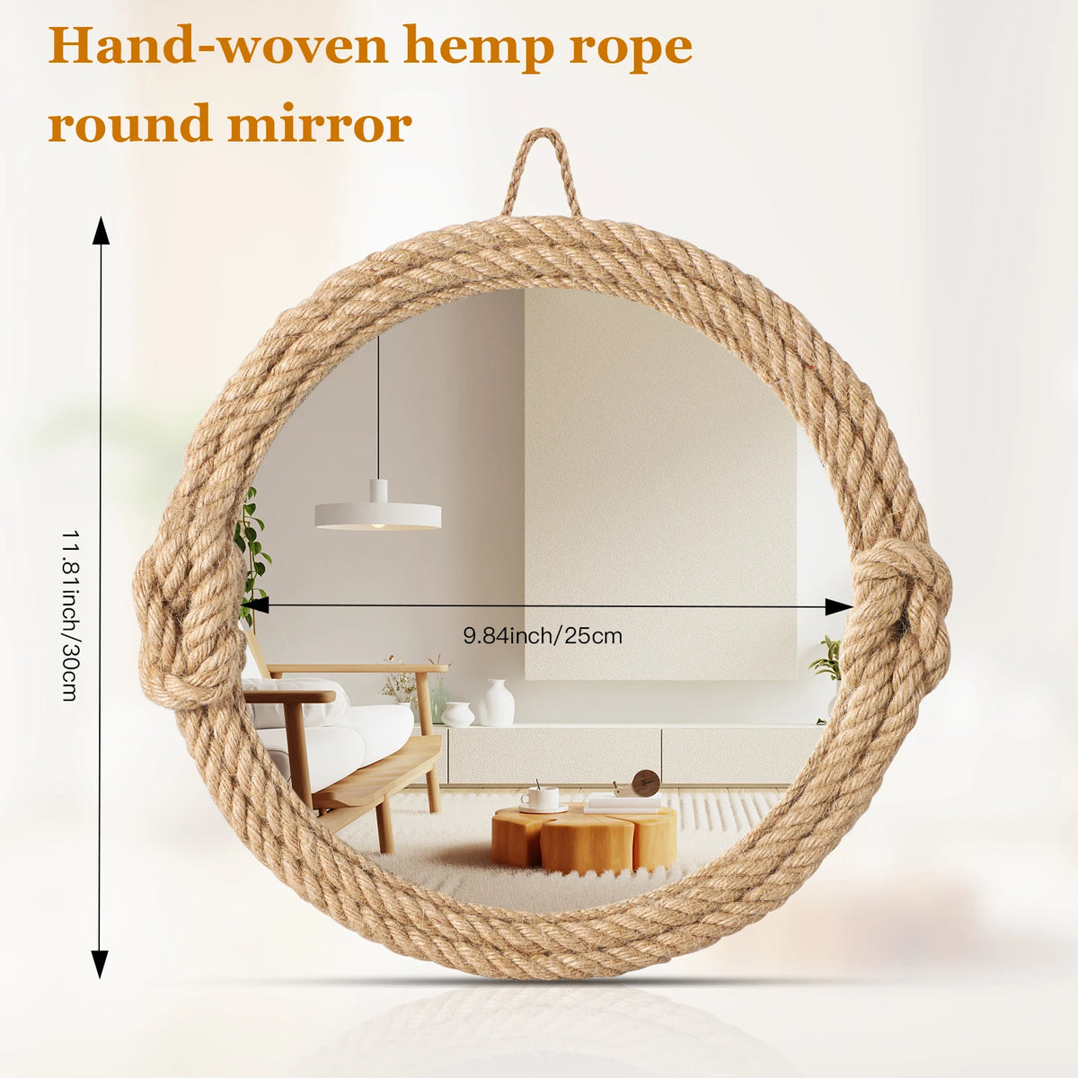VILZSTUDIOS Home Decor Nordic hanging  mirror creative hanging wall sofa porch homestay style background wall decor makeup mirror