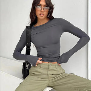VILZSTUDIOS Basic Slim Fit Long Sleeve T-Shirt