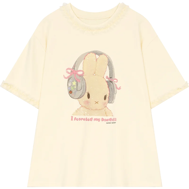 VILZSTUDIOS Laced Sleeves Casual T-Shirt