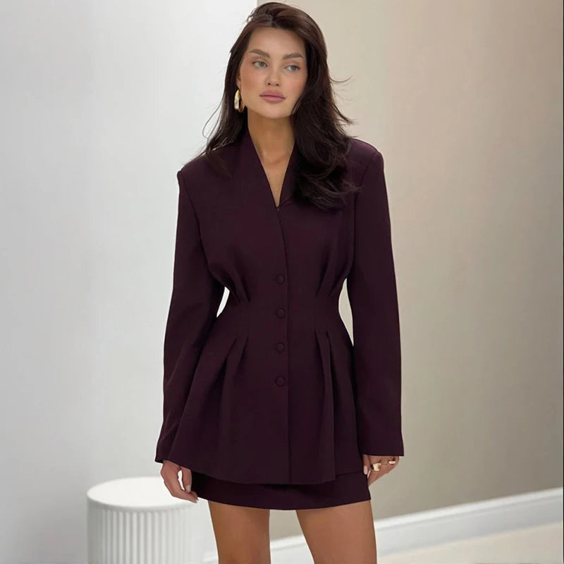 VILZSTUDIOS Elegant V-Neck Blazer