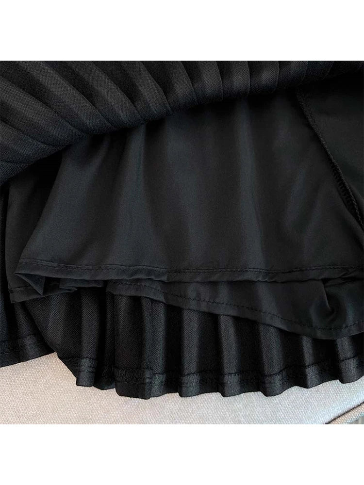 VILZSTUDIOS Elegant Pleated A-Line Mini Skirt
