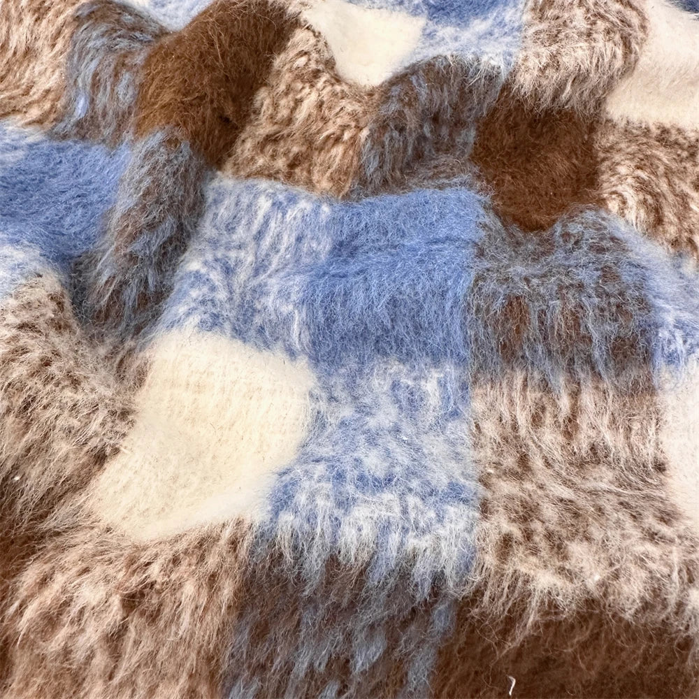 VILZSTUDIOS Plaid Long Woolen Scarf