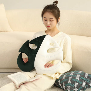 VILZSTUDIOS Green Leaf Plush Cushions