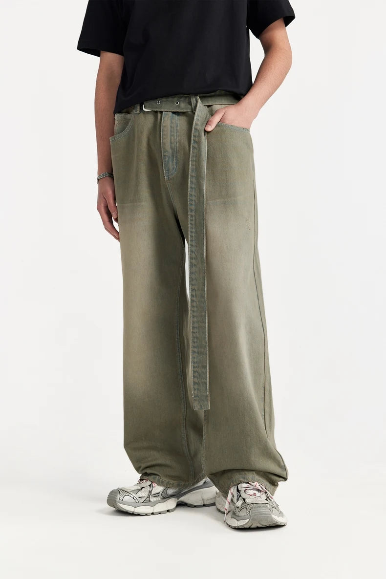 VILZSTUDIOS Retro Loose Washed Casual Jeans