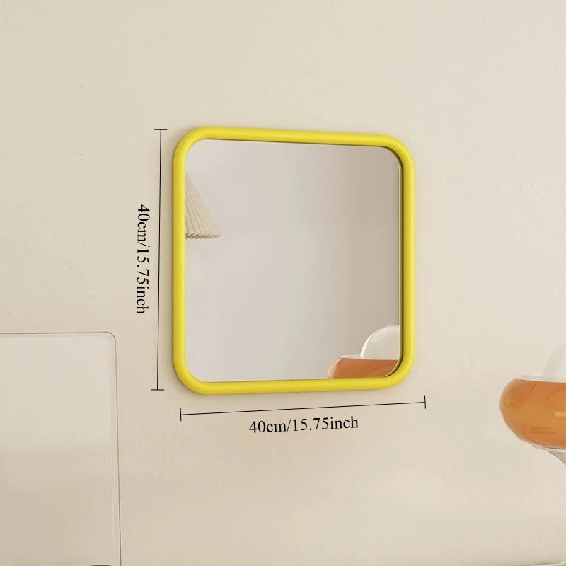 VILZSTUDIOS Decorative Wall Mirror Stainless Steel Framed Mirror Modern Wall Mounted Vanity Mirror for Bathroom