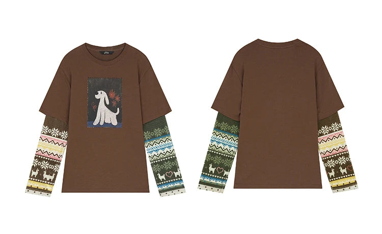 VILZSTUDIOS Retro Print Regular Fit Top
