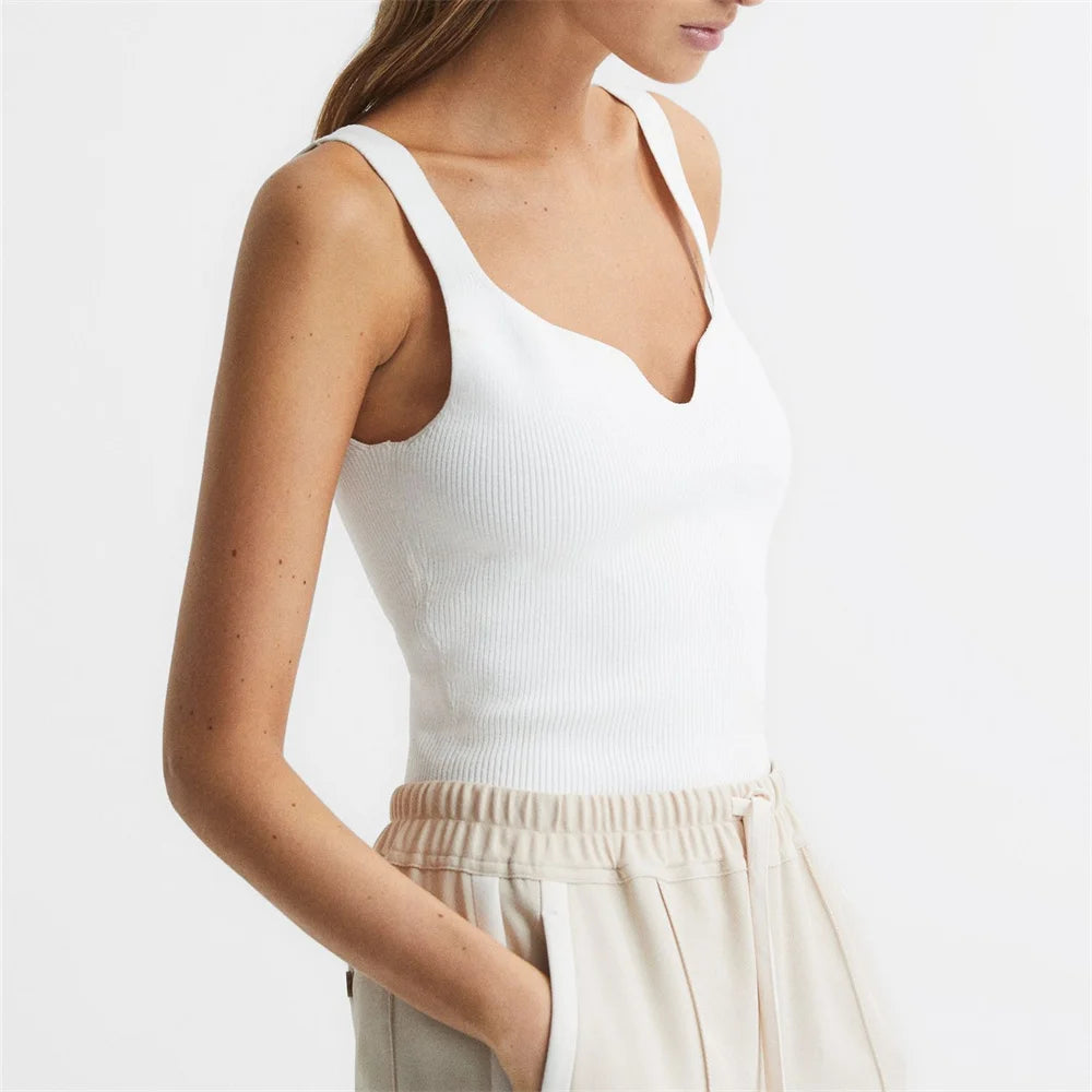 VILZSTUDIOS Chic French Knitted Tank Top