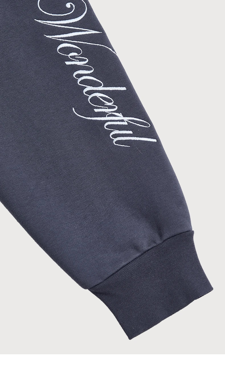 VILZSTUDIOS Vintage Washed Embroidery Boxy Hoodies