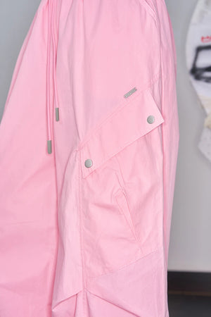 VILZSTUDIOS Pink Casual Wide Leg Pants