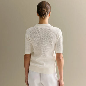 VILZSTUDIOS Casual Short Sleeve Knitted T-shirt