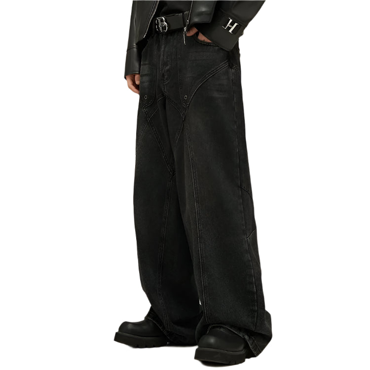 VILZSTUDIOS Vintage Style Baggy Straight Leg Jeans