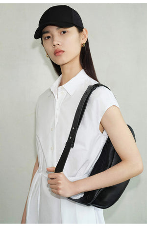 VILZSTUDIOS Casual Polo Neck Short Sleeve Mini Dress