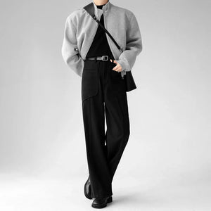 VILZSTUDIOS Luxury Woolen Wide Leg Casual Pants