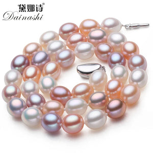 VILZSTUDIOS Fancy 925 Sterling Silver Pearl Necklace