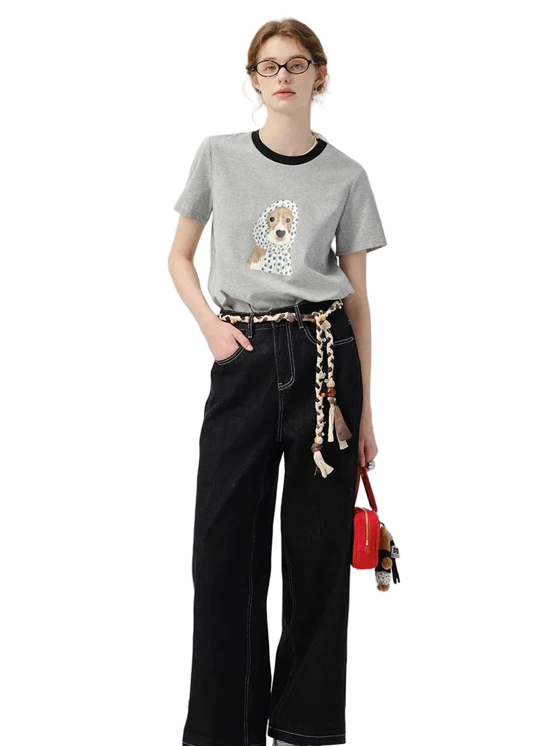 VILZSTUDIOS Graphic Cheerful Dog T-Shirt