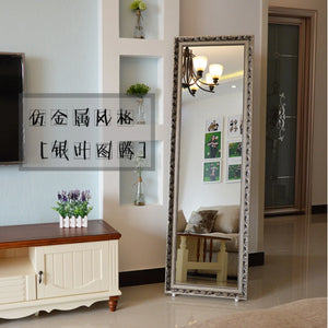 VILZSTUDIOS Carved full-length dressing mirror home decor items whole body mirror large full size accesorios para cuarto interior furniture