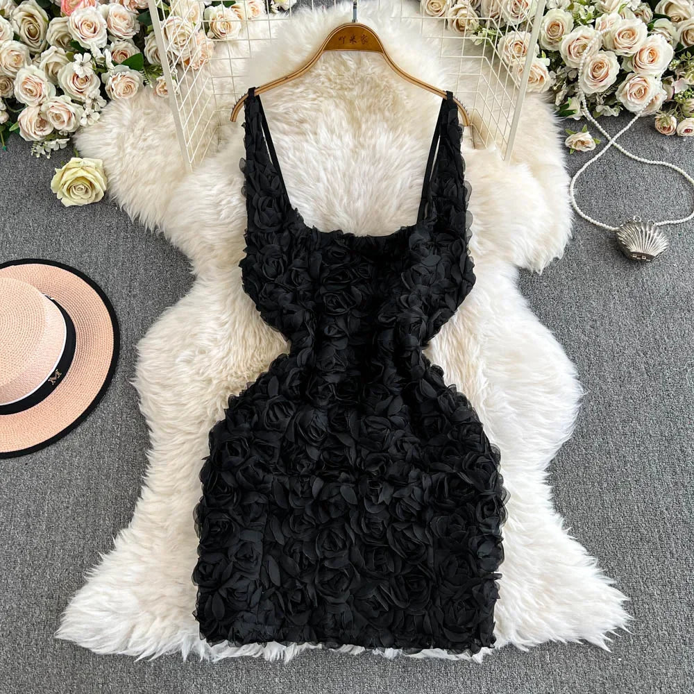 VILZSTUDIOS Floral Lace Elegant Sleeveless Backless Dress