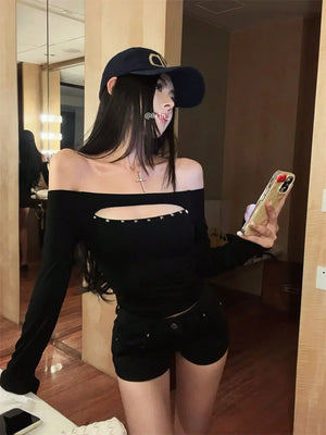 VILZSTUDIOS Sexy Hollow Out Crop Top