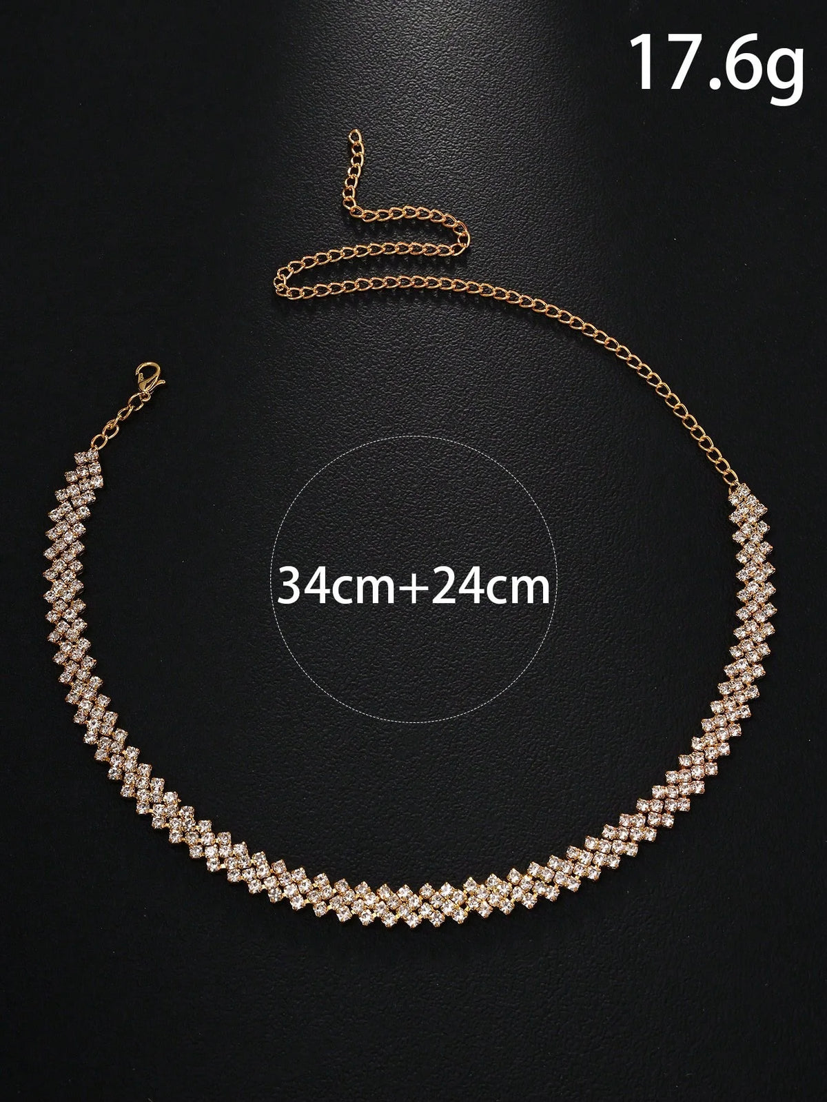 VILZSTUDIOS Shiny Wedding Rhinestone Necklace