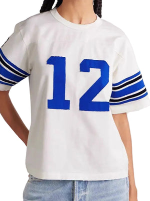 VILZSTUDIOS White Striped Jersey T-Shirt