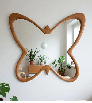 VILZSTUDIOS Irregular Big Decorative Mirrors Retro Luxury Bedroom Wall Make Up Mirror Vanity Aesthetic Girls Espelho Room Decoration