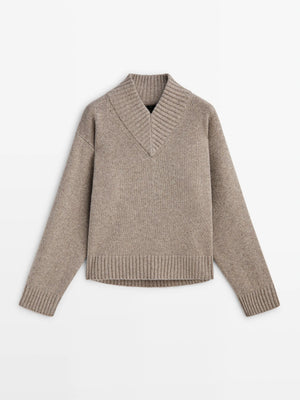 VILZSTUDIOS French Casual V-Neck Sweater