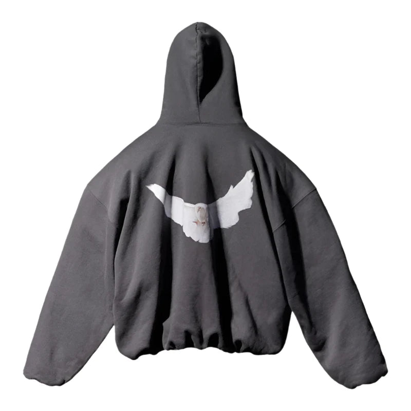 VILZSTUDIOS Oversized Dove Print Hoodie