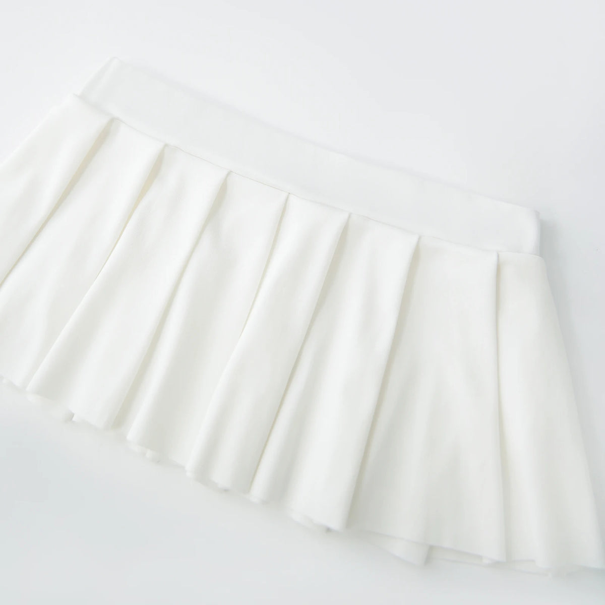 VILZSTUDIOS Solid Color High Waist Pleated Skirt