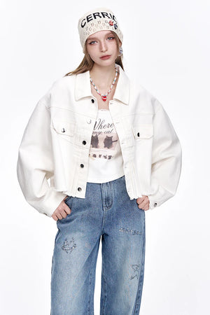 VILZSTUDIOS Golden Button Cropped Jacket