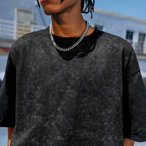 VILZSTUDIOS American Oversized Stone Washed Polyester T-Shirt