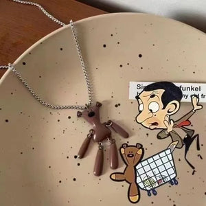 VILZSTUDIOS Curry Bear Vintage Pendant Necklace