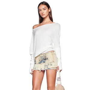 VILZSTUDIOS Elegant One Shoulder Long Sleeve Top