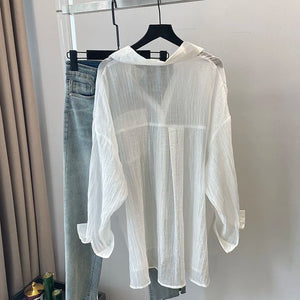 VILZSTUDIOS Lightweight Chiffon Long-Sleeve Shirt