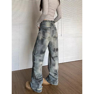 VILZSTUDIOS Vintage American Retro Loose Flared Jeans