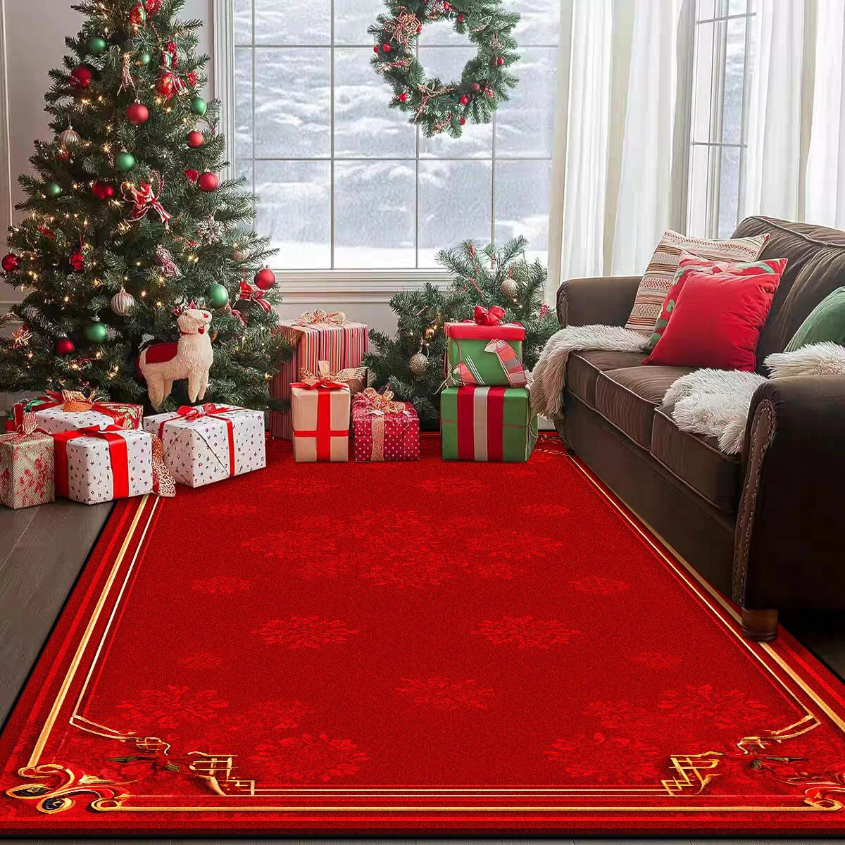 VILZSTUDIOS Luxurious Festive Red Rugs