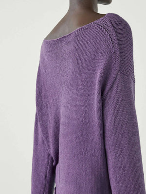 VILZSTUDIOS Purple Casual Round Neck Sweater