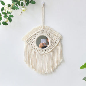 VILZSTUDIOS Macrame Mirror Wall Decoration Boho Home Decor Mirrors for Bedroom Wall Mirrors for Living Room Baby Room Decoration Nursery