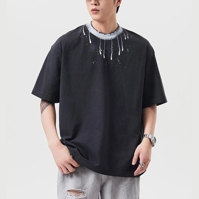 VILZSTUDIOS Loose Fit Casual Cotton T-Shirt