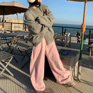 VILZSTUDIOS Black Oversized Fleece Joggers Pants