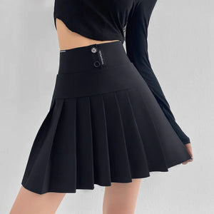 VILZSTUDIOS Original Letter Embroidery Pleated Mini Skirt