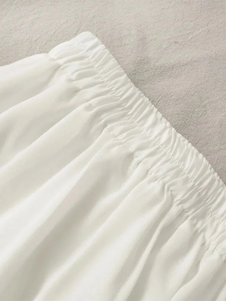 VILZSTUDIOS Sexy High Waist Pleated A-Line Skirt