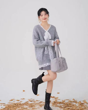 VILZSTUDIOS Sweet Lolita Lace Knit Sweater