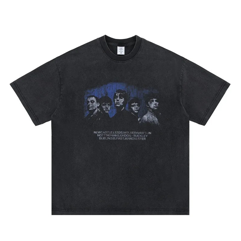 VILZSTUDIOS Loose Dark Wall Of Faces T-Shirt