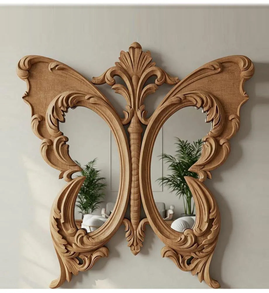 VILZSTUDIOS Irregular Big Decorative Mirrors Retro Luxury Bedroom Wall Make Up Mirror Vanity Aesthetic Girls Espelho Room Decoration