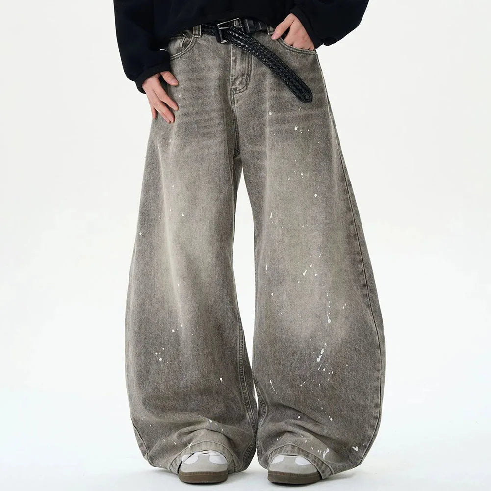 VILZSTUDIOS Adjustable Waist Distressed Machete Jeans