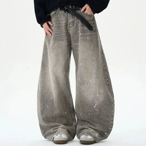 VILZSTUDIOS Adjustable Waist Distressed Machete Jeans