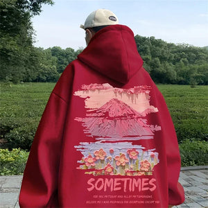 VILZSTUDIOS Letter Print Baggy Hoodie